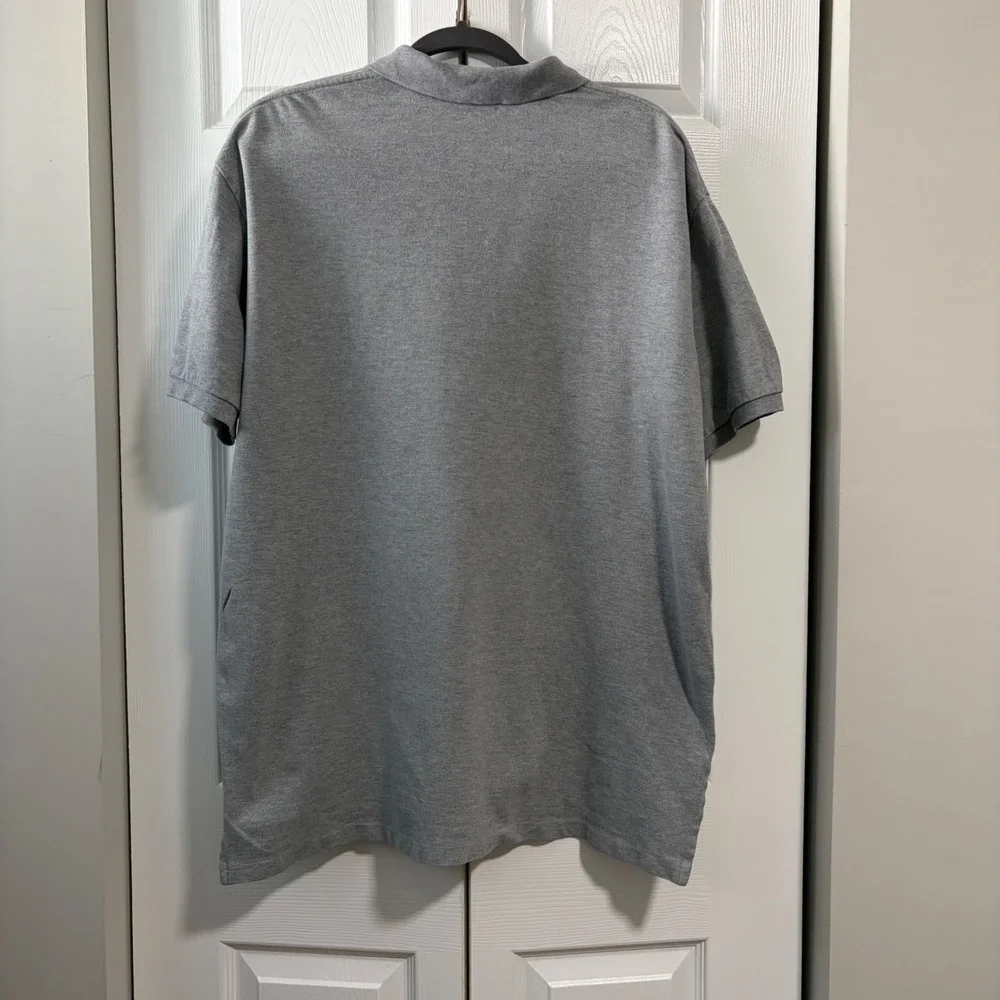 Polo Ralph Lauren Mens XL Classic Fit Short Sleeve Pique Polo Shirt Gray Heather